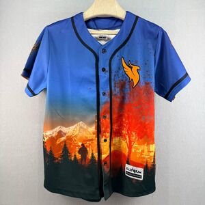 Illenium Trilogy Colorado Baseball Jersey Mens Large Blue Orange Phoenix 3 EDM